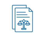 SEND legal framework icon dark blue